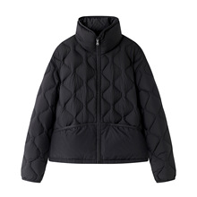 2025秋季新款气质时尚宽松显瘦菱形格羽绒服外套女AR004002