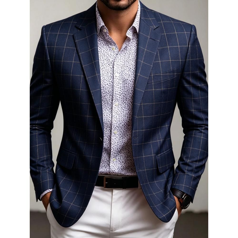 Comercio exterior transfronterizo hombre delgado moda traje casual de color sólido clásico versátil primavera y otoño delgado chaqueta de traje
