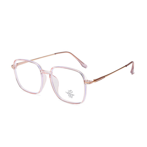 Ultra-lightweight eyeglass frames for women, suitable for prescription lenses, large frames, minimalist style, round face, Korean style, cool tea color, trendy eyewear.