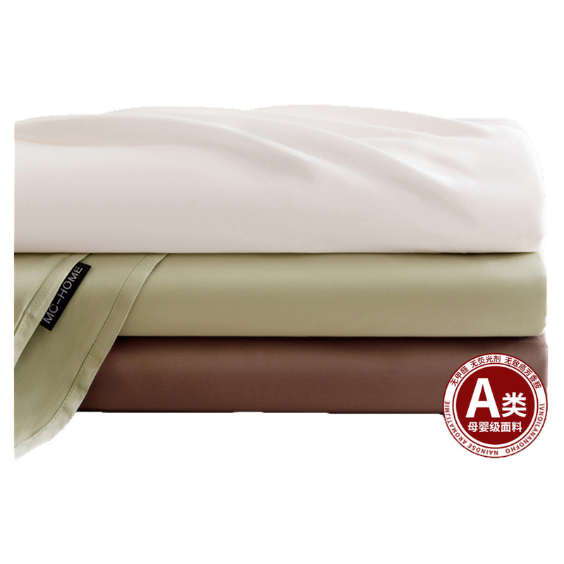 2025 nueva hoja de algodón de fibra larga 60S de una sola pieza de algodón puro satén de algodón individual cama doble individual sábana Clase A grado materno infantil