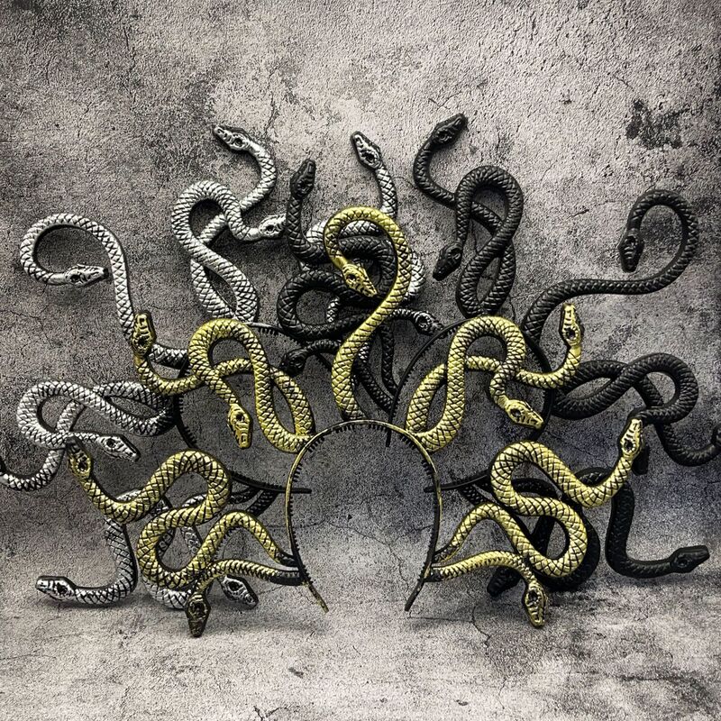 Halloween Horror Snake Female Medusa Headwear Hairband Cospla Dress Up Props Horror Horror Dress Up Hair Accessories Halloween Horror Snake Female Medusa Headwear Hairband Cospla Dress Up Props Horror Horror Dress Up Hair Accessories