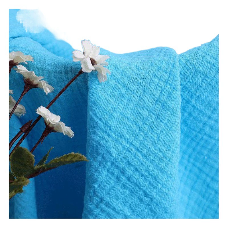 Хлопковое двухслойное креповое 108*84, двухслойное марлевое полотенце для слюны, домашняя одежда, одежда для заключения, пижамная ткань, муслин