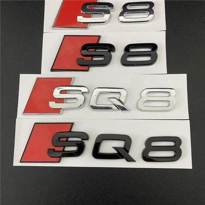Audi S8 SQ8 body side emblem sticker, ABS black finish, decorative sticker, black modified lettering