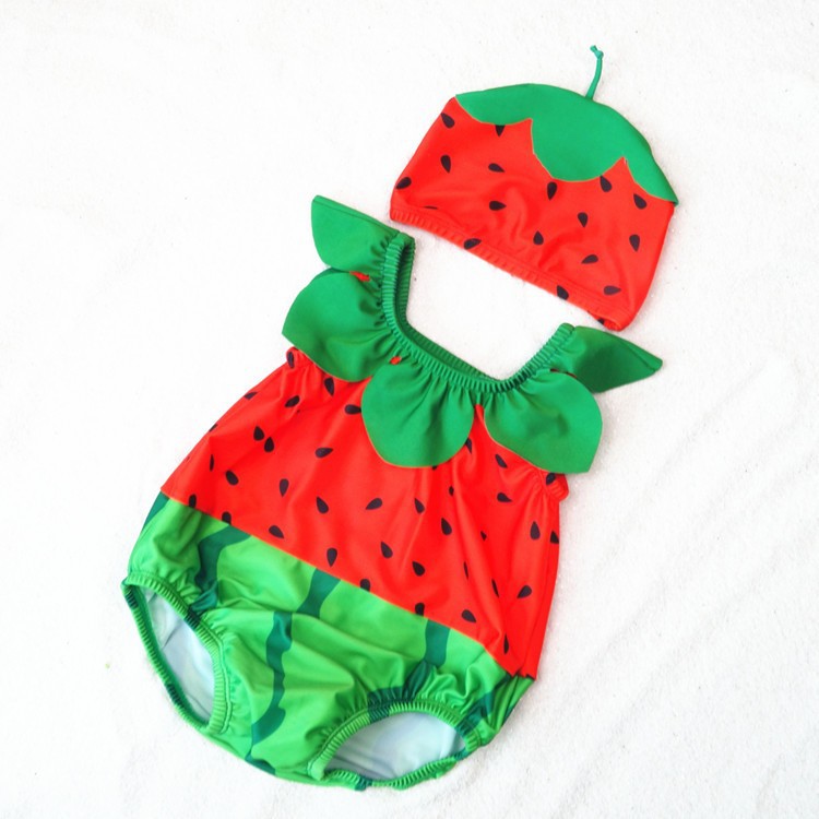 Traje de baño para niños, traje de baño de una pieza con diseño de piña, lindo traje de baño para bebés y niñas pequeñas.