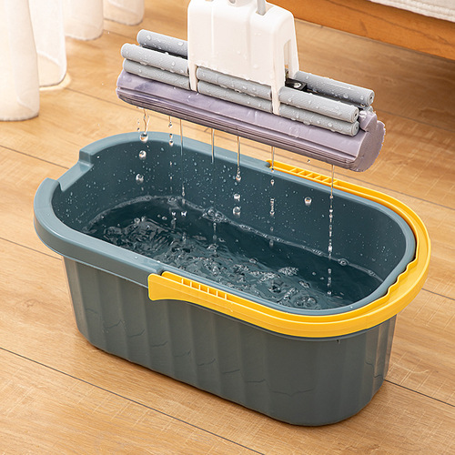 Mop bucket rectangular mop bucket single bucket plastic bucket household portable water storage large-capacity mopping squeeze bucket