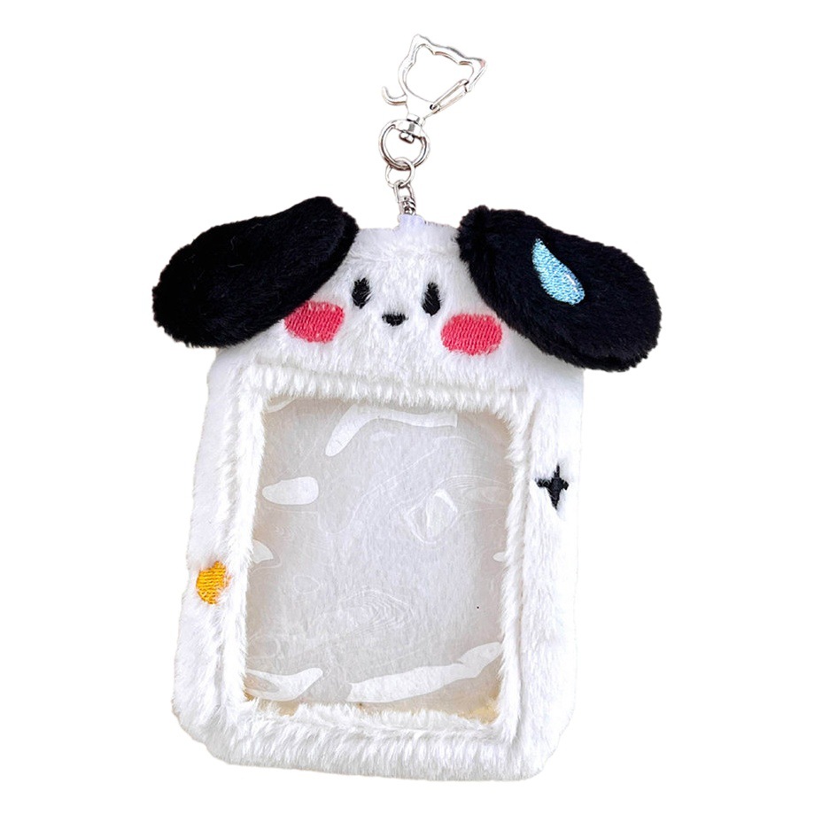 Lindo felpa animal titular de la tarjeta ins chica persiguiendo estrella amor frijol foto almacenamiento conjunto estudiante campus tarjeta bolsa decorativa