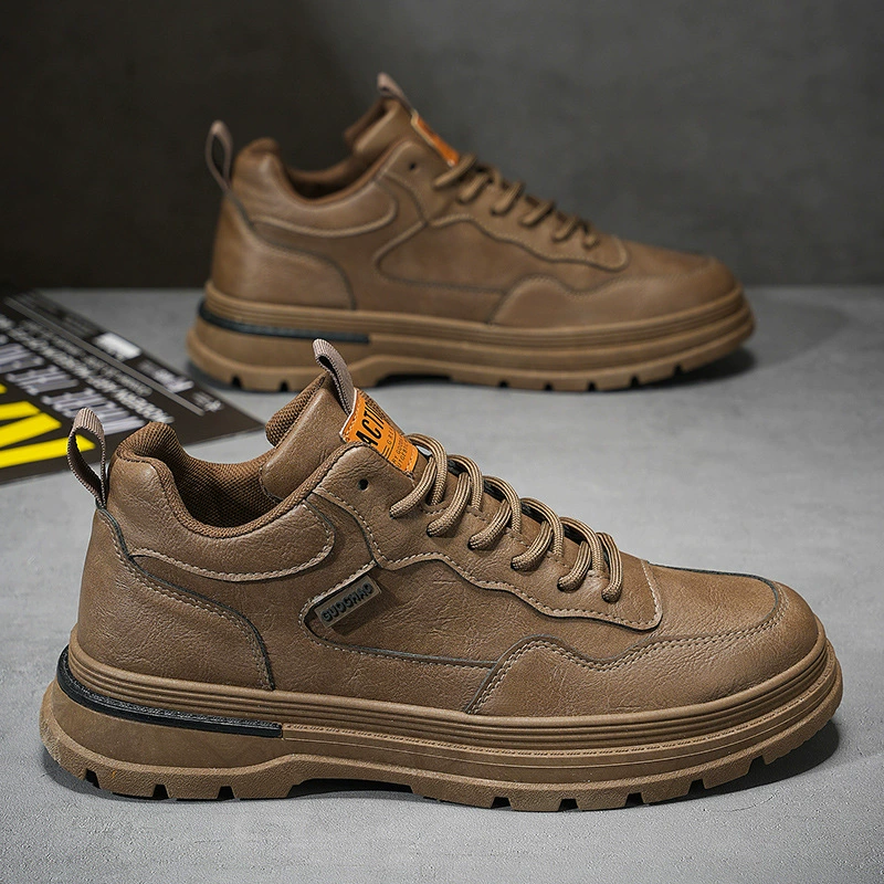 Martin сапоги осенняя мужская обувь новая дышащая водонепроницаемая рабочая обувь тренд дикая нескользящая повседневная кожаная обувь кроссовка приливная обувь