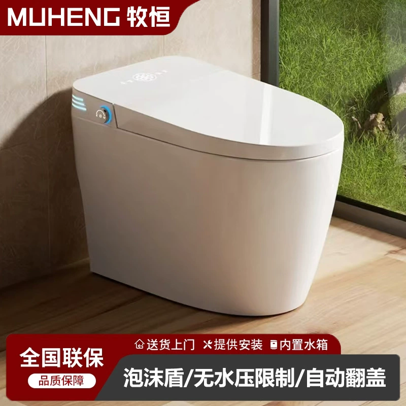 Оптовые поставки умных туалетов для дома, полностью автоматические, со встроенным пенообразователем, без ограничений по давлению воды, мгновенный нагрев, сифонный тип.