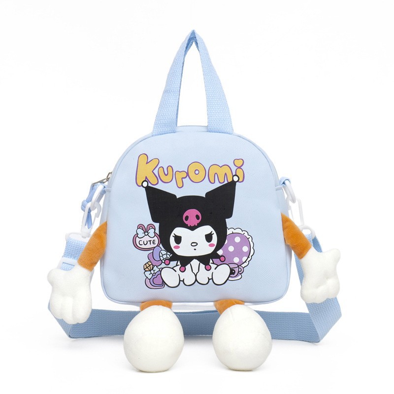 Venta al por mayor de fábrica bolsa de felpa juguete bolsa de mensajero Kulomi peluche de oso de fresa bolso japonés Sanrio