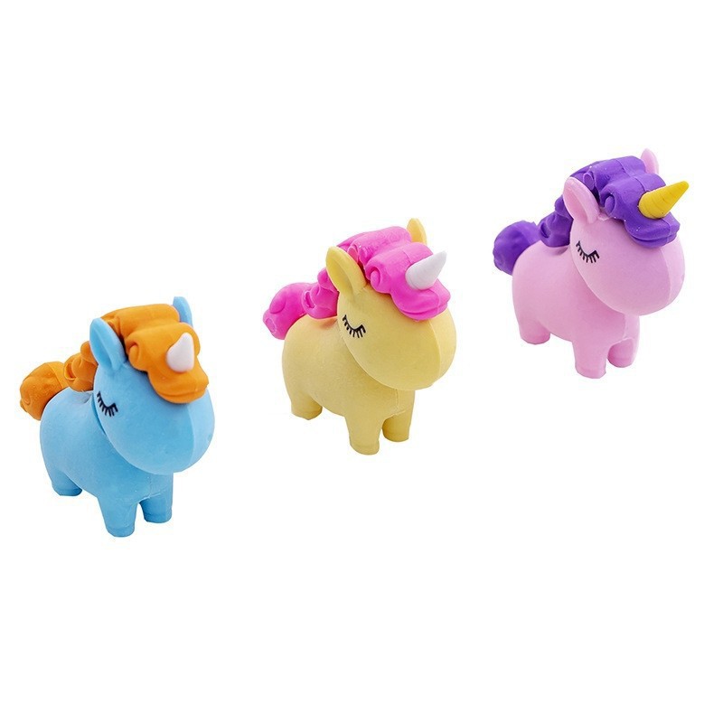 Creative cartoon unicorn eraser cute Net red clean rubber primary school stationery kindergarten gift wholesale