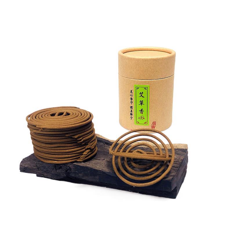 厂家批发艾草盘香2/4H蕲艾灸室内熏香净味沉香老山檀香崖柏藏香粉