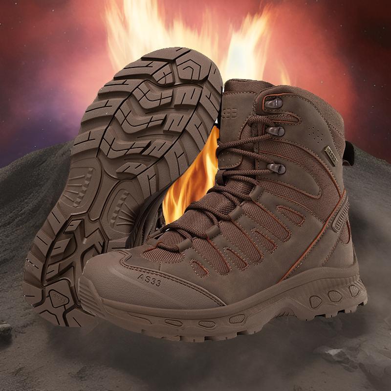 Botas de combate ultraligeras de una pieza de talla grande transfronterizas, nuevos zapatos transpirables de suela gruesa, hermosos zapatos de seguro laboral para hombres, botas cómodas