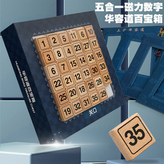Wooden Number Huarong Dao Three Kingdoms Huarong Dao Multi-functional Chinese Classical Children's Passing Intelligence Puzzle Toy