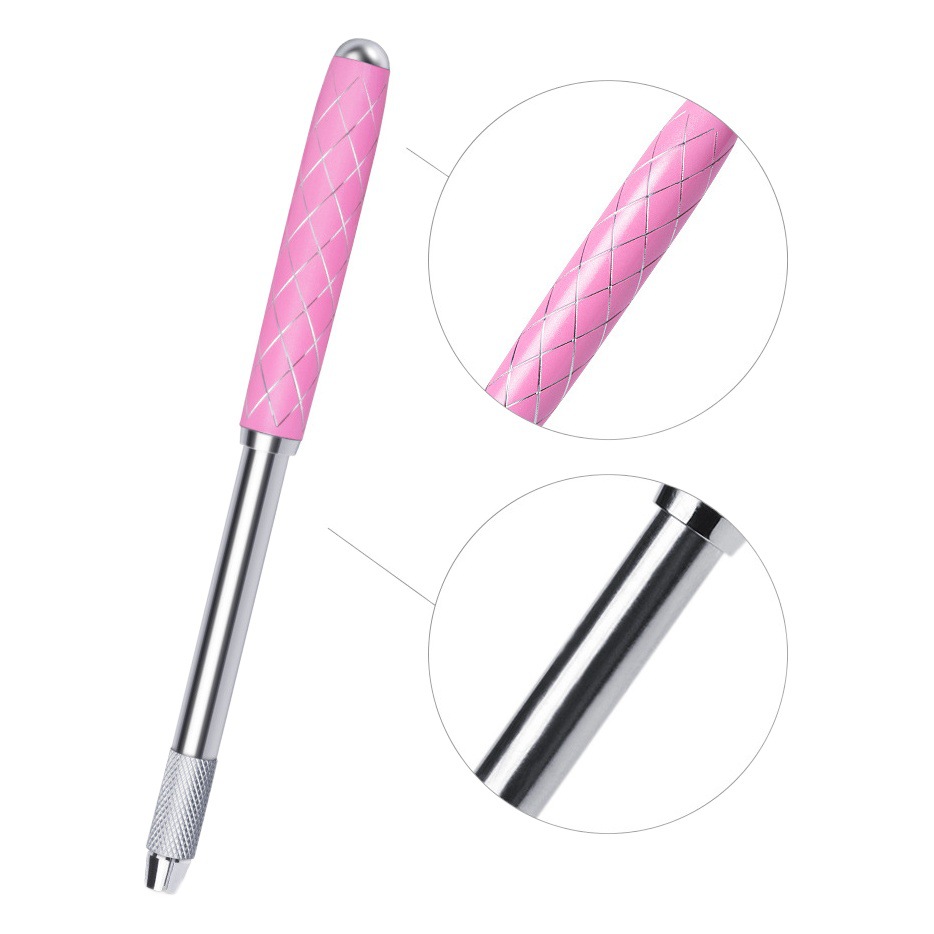 Factory direct cross-mouth telescopic tattoo embroidery pen No. 43 eyebrow tattoo pen Korean-style metal tattoo handmade pen