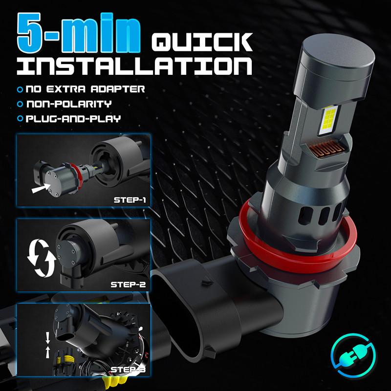 Nuevo tipo de alta potencia enchufable directo de alto brillo LED del faro de automóvil integrado de lámpara de automóvil instalado sin pérdida H4 / H7 / H11