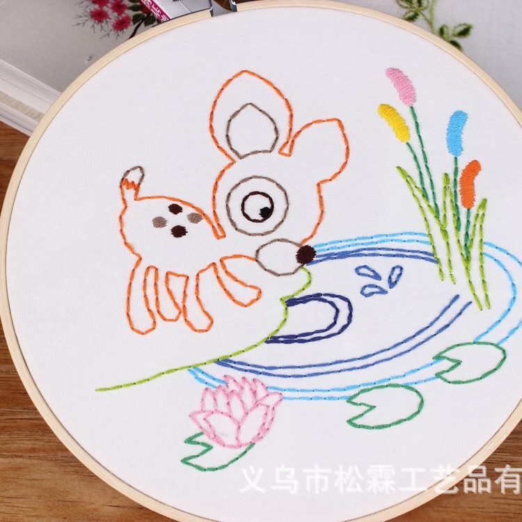 DIY manual bordado kit material paquete europeo de dibujos animados animal principiante kindergarten formación enseñanza