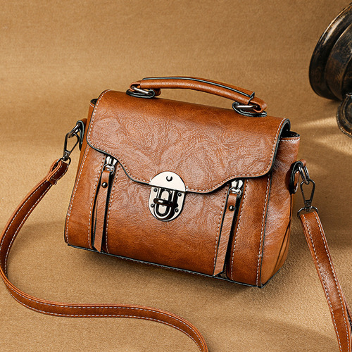 Women's crossbody bag, trendy retro handbag, single shoulder bag, versatile and fashionable small square bag
