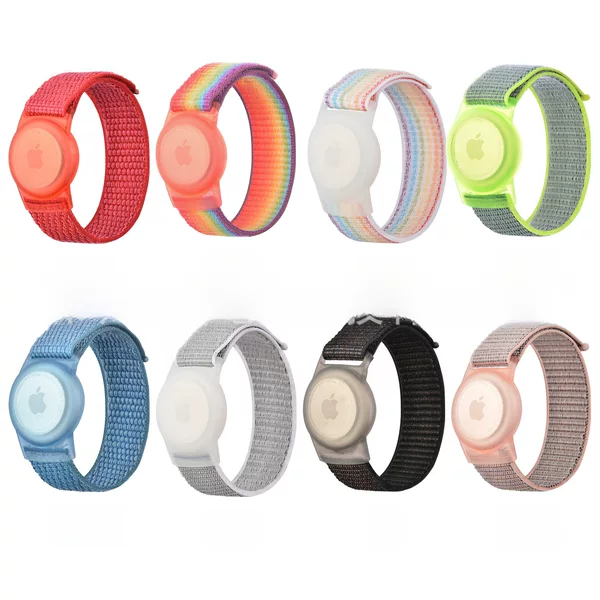 Suitable for Airtag Protective Case, Nylon Watch Strap, Apple Anti-Lost Device, Kidsren's Bracelet, Wristband, Airtag2 Protective Case