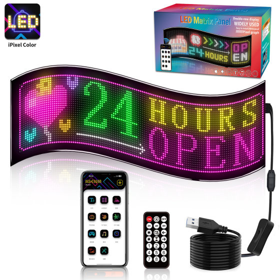 LED flexible screen double row display with screen APP Bluetooth control door advertising screen electric competition room decoration entertainment screen