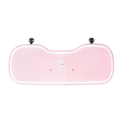 Waist Pillow, Headrest - plush-cute-pink-rabbit-back-seat-cushion