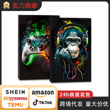 外贸跨境temu外框画无框画海报帆布艺术玄关装饰画挂画亚马逊希音