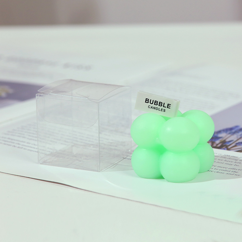 Bubble cube lys håndlavet aromaterapi duftlys gave til hjemmet_voghion.com