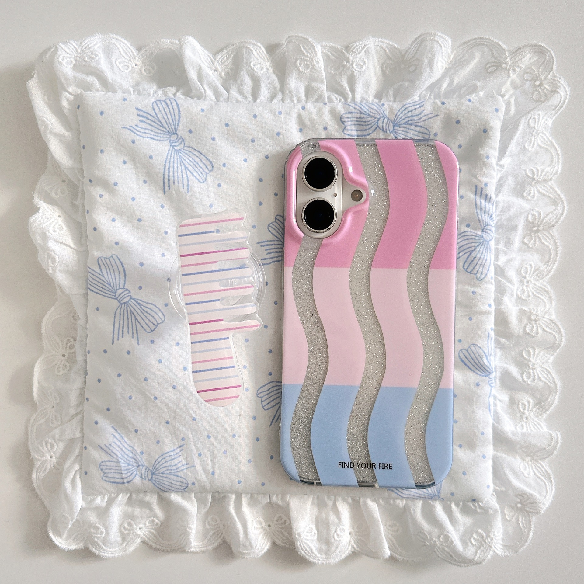 Rayas onduladas de color de nicho para Apple 16Pro funda para teléfono móvil 15ProMax peine 14/13 nuevo 16PM