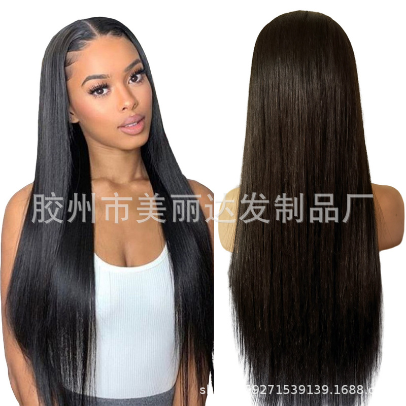 Hand-Woven Full Lace Natural Color Straight Hair Full Hand-Woven Headgear Human Hair Wig Smooth and Tangled Hand-Woven Full Lace Natural Color Straight Hair Full Hand-Woven Headgear Human Hair Wig Smooth and Tangled