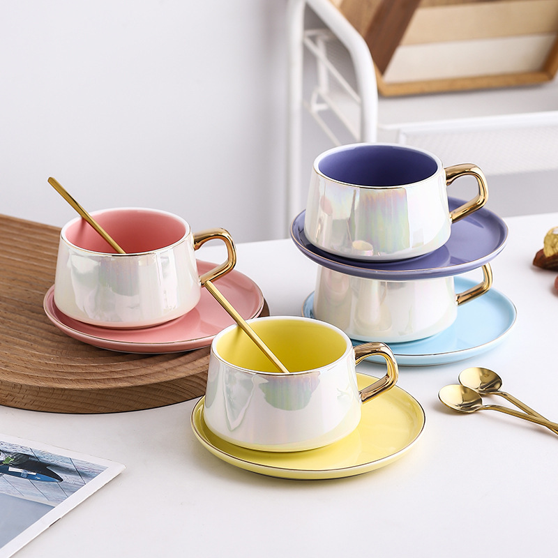 Support LOGO ceramic coffee cup and saucer company activities business gift Cup afternoon tea scented tea gift box set