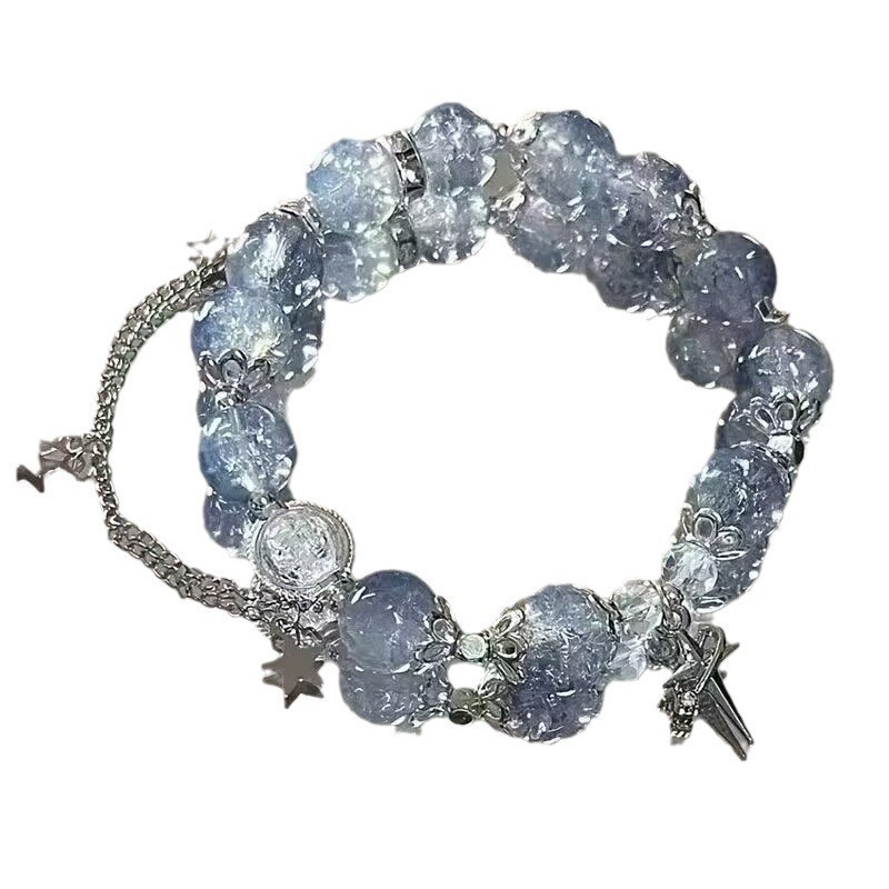 S169-Pulsera de meteorito azul oscuro#SZ–528