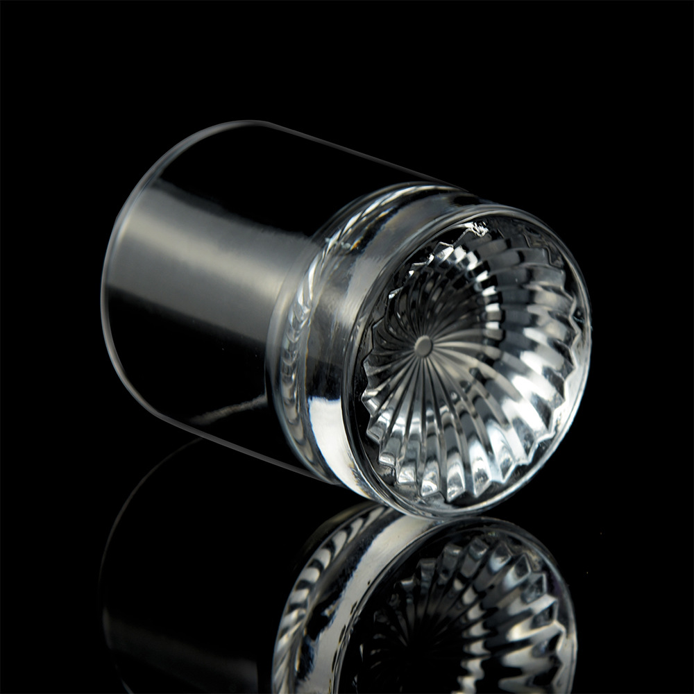 新款威士忌酒杯套装 现代简约扭纹底圆柱形酒杯两个礼盒装 伴手礼