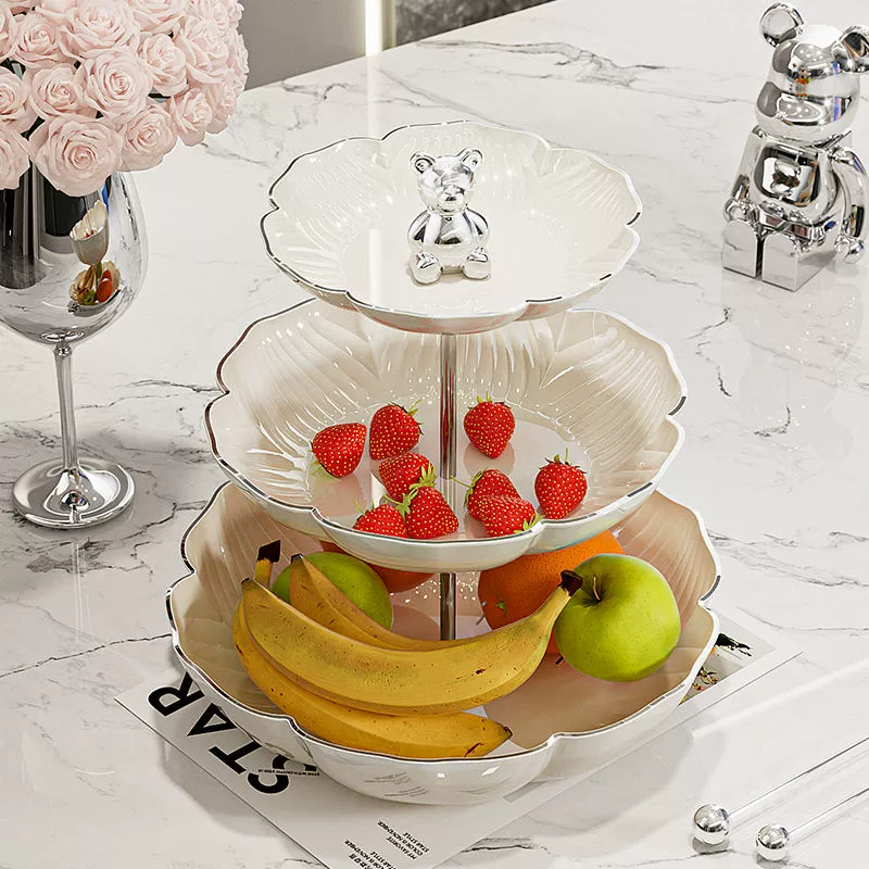 Легкая роскошная тарелка с фруктами для домашней гостиной