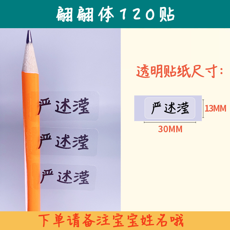 Elegant body 120 stickers (order note name)