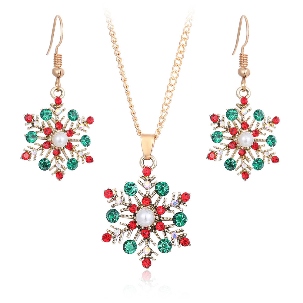 Christmas Series Earrings Amazon Creative Diamond Bell Snowflake Christmas Tree Earrings Christmas Eve Christmas Gift