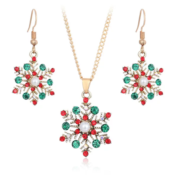 Christmas Series Earrings Amazon Creative Diamond Bell Snowflake Christmas Tree Earrings Christmas Eve Christmas Gift
