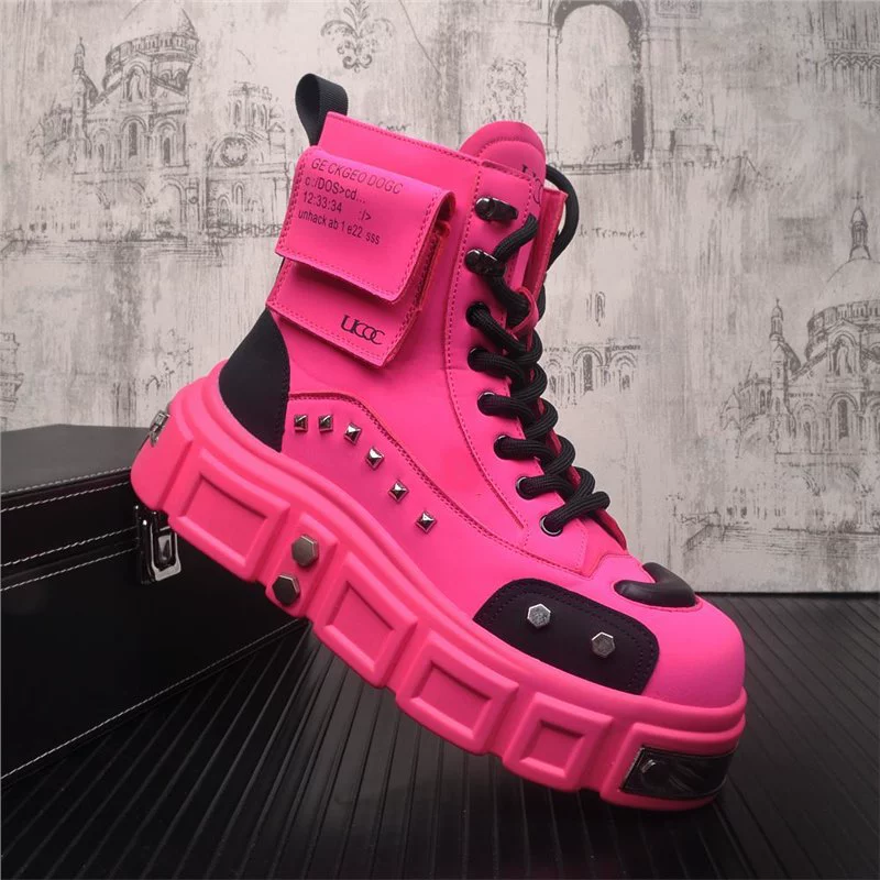 Новая мужская мода персонализированные ботинки Мартин жареные уличные повседневные короткие ботинки увеличены в мягкой подошвине