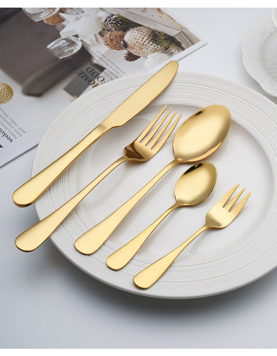 cutlefy manufacturer wholesale cross-border stainless steel tableware Western food set 1010 knife, fork, spoon, dessert spoon 30-piece set