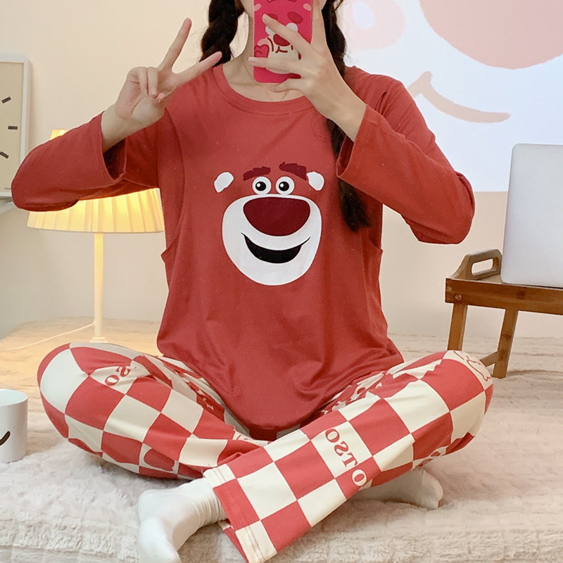 Fábrica de venta directa de ropa de bebé pijama de primavera y otoño mujeres embarazadas que amamantan delgada postparto para la lactancia de la ropa de hogar image 14