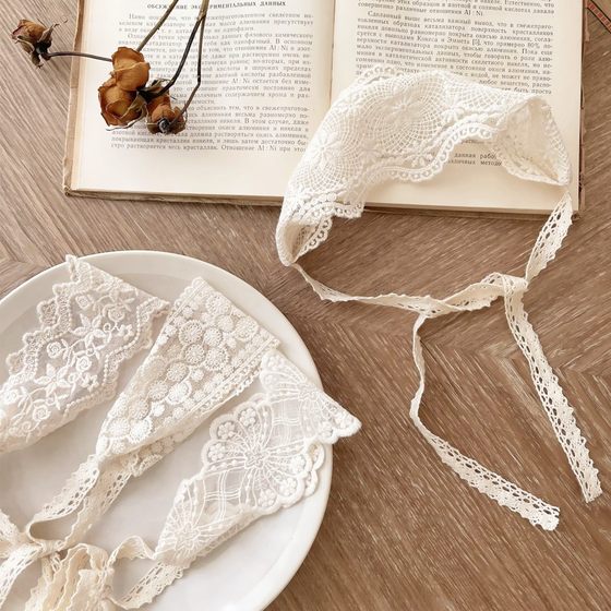Ins ~ Korean Girls' Hair Accessories Baby Envelope Protecting Fontanelle Hair Band Baby Sweet Princess Lace Protecting Marinated Door Headdress