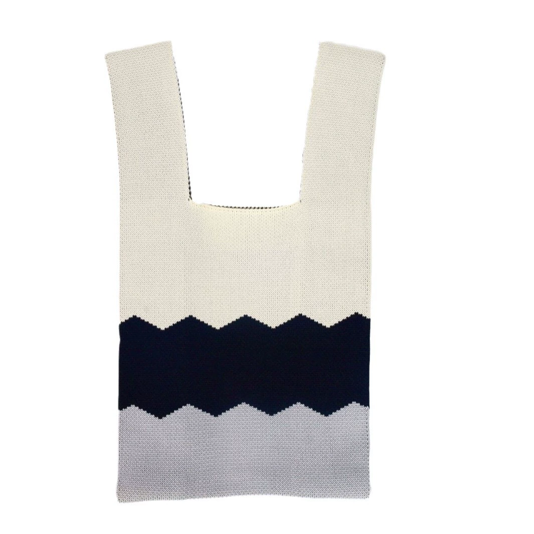 Вязаная сумочка-багажница Tote - ручная кладь для отдыха и еды, 20x36 см, 0.105 кг, многоцветная