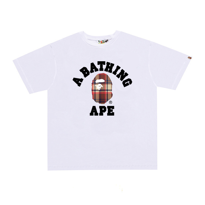 国境を越えた貿易トレンディなブランド半袖メンズレタープリントアメリカンストリートルーズカップルカジュアルTシャツ半袖シャツ|undefined