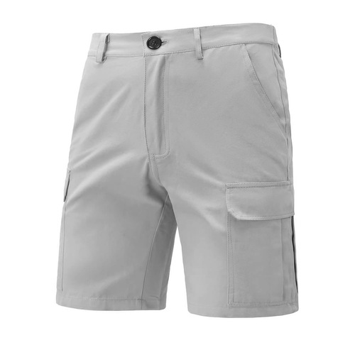 European and American cross-border hot sales outdoor street casual men's shorts pure color men's beach pants tooling stretch quarter pants