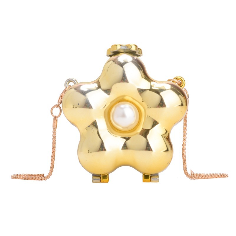 2025 nueva bolsa de cena transfronteriza bolsa de acrílico bolsa de flores de perla brillante bolsa de arco mini bolsa de lápiz labial