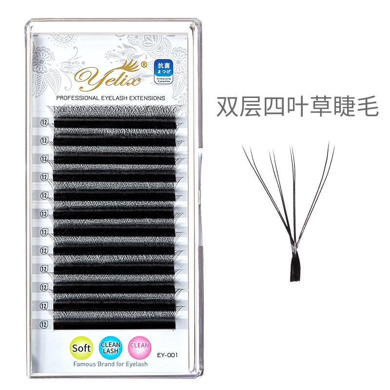 Fábrica de injerto de pestañas 8D densas pestañas falsas densas de doble capa de tetrafolia de gran capacidad al por mayor pestañas