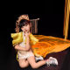 Girl's cheongsam Chinese fashion clothing national fashion mountain and river Picture Golden catwalk dress model costume Republic of China style performance