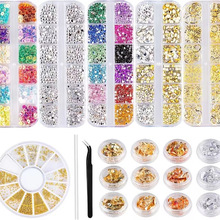 亚马逊热销美甲工具套装 美甲饰品锡箔纸彩绘笔点钻笔镊子工具套