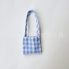 XB001 블루 체크무늬 스몰백