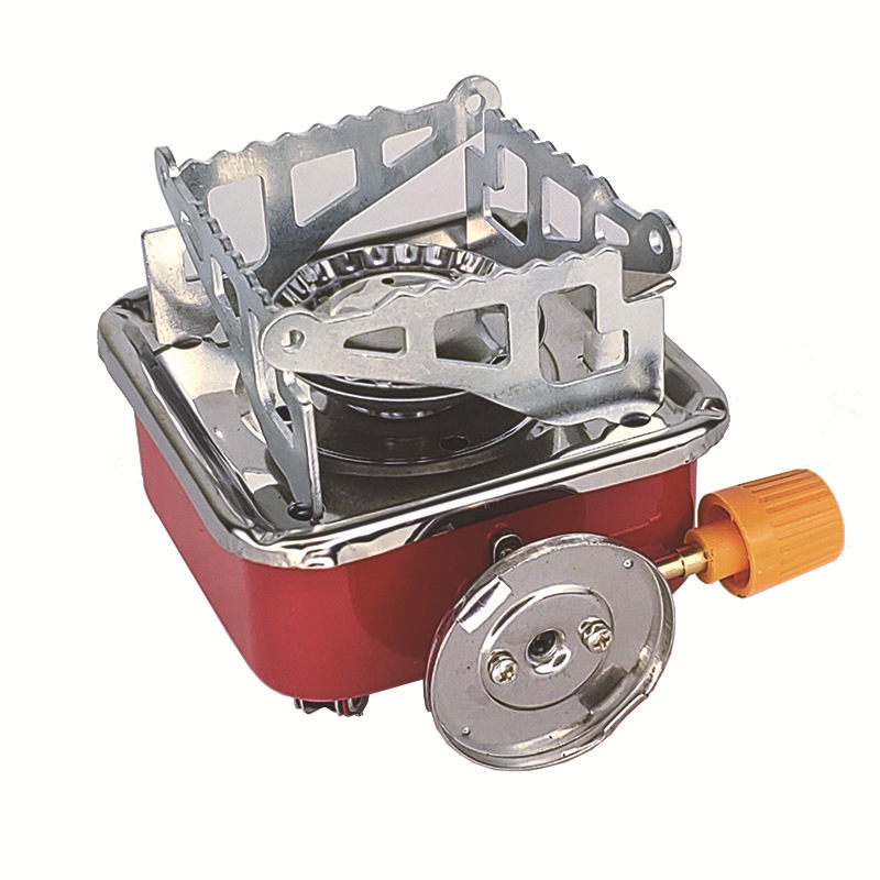 Al Aire Libre mini pequeña estufa cuadrada estufa de gas portátil plegable tarjeta estufa camping estufa cabeza salvaje cocina extensión gas