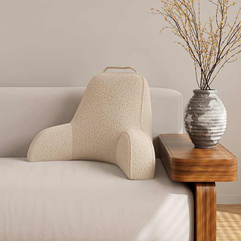 베개 없는 허리받침 - 루프벨벳 - 라이트브라운