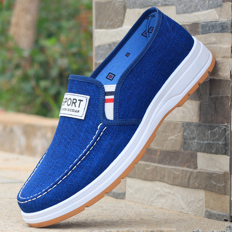 Zapatos de lona de verano para hombres viejos zapatos de tela de Beijing zapatos casuales respirables zapatos de conducción de zapatos de trabajo de un solo pie